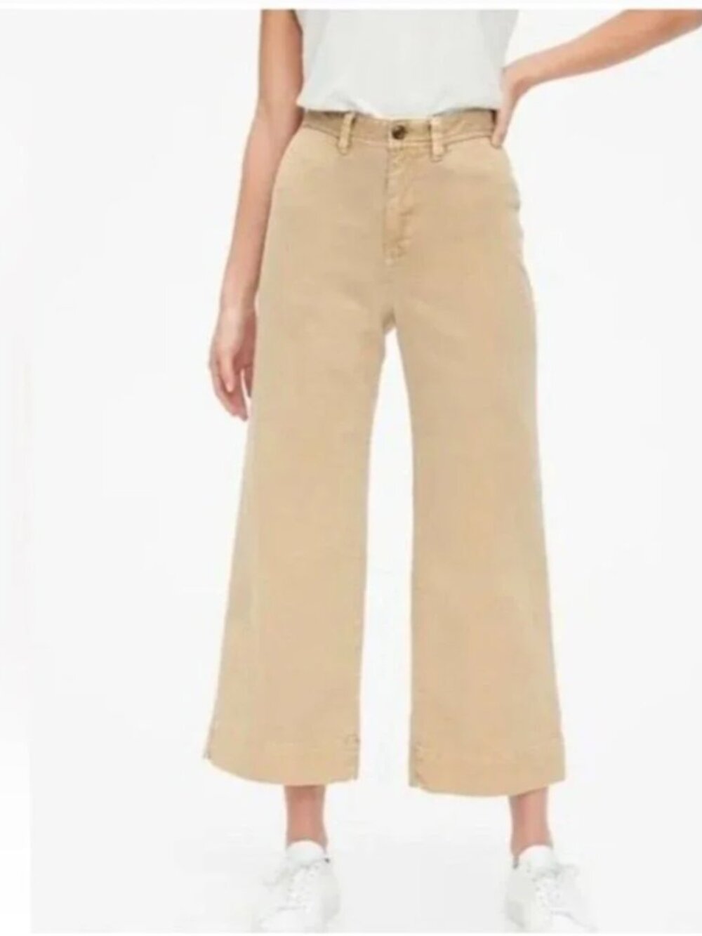 GAP - High rise, wide-leg cropped pant